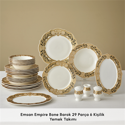 Emsan Empire Bone Barok 29 Parça 6 Kişilik Yemek Takımı
