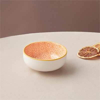 Emsan Floral Turuncu Round Çerezlik 10 cm