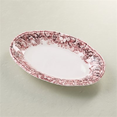 Emsan Floransa Kayık Tabak 21 cm Bordo