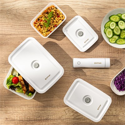 Emsan Freshlock Vakum Makineli 3lü Saklama Kabı