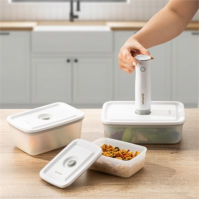 Emsan Freshlock Vakum Makineli 3lü Saklama Kabı
