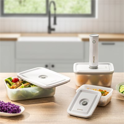 Emsan Freshlock Vakum Makineli 3lü Saklama Kabı