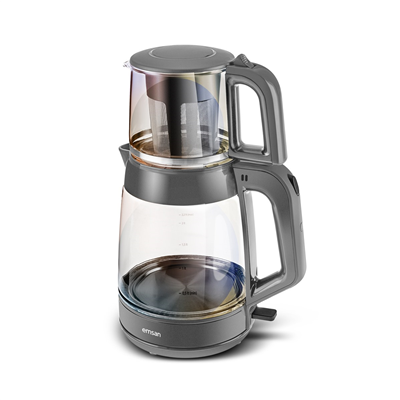 Emsan Glass Tea XL 2 in 1 Cam Çay Makinesi ve Kettle