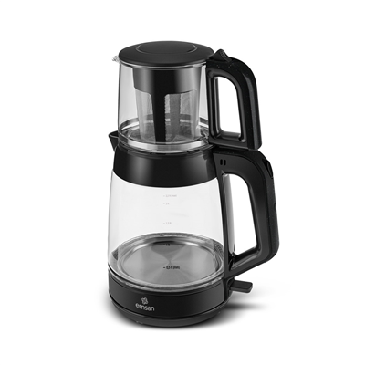 Emsan Glass Tea XL 2 in 1 Cam Çay Makinesi ve Kettle