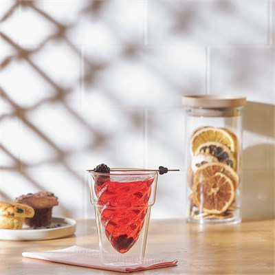 Emsan Globe Çift Cidarlı Külah Form Cam Bardak 250 ml
