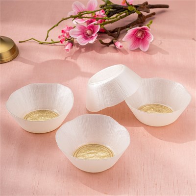 Emsan Golden 4 Parça Cam Konik Kase 13 cm