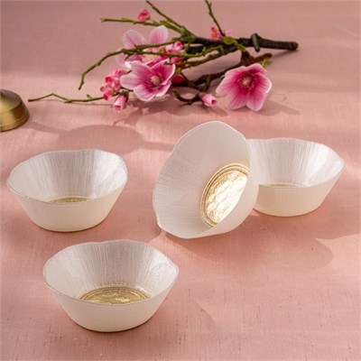 Emsan Golden 4 Parça Cam Konik Kase 13 cm