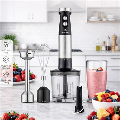 Emsan Gusto 3in1 Blender Seti Inox 1200W