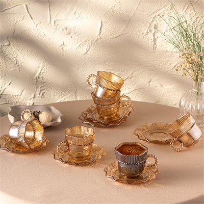 Emsan Hatrı Var Amber 80 ml 6lı Kahve Fincanı Takımı