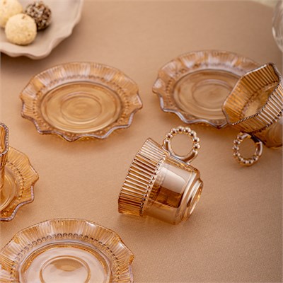 Emsan Hatrı Var Amber 80 ml 6lı Kahve Fincanı Takımı