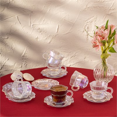 Emsan Hatrı Var Gökkuşağı 80 ml 6lı Kahve Fincan Takımı