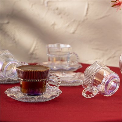 Emsan Hatrı Var Gökkuşağı 80 ml 6lı Kahve Fincan Takımı