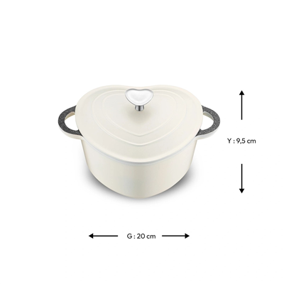 Emsan Kalp Alüminyum Döküm Tencere 20 cm