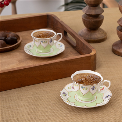 Emsan Kır Çiçekleri 2 Kişilik Kahve Fincan Takımı 80 ml