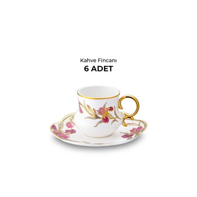 Emsan Lilyum 6 Kişilik Kahve Fincan Takımı 90 ml