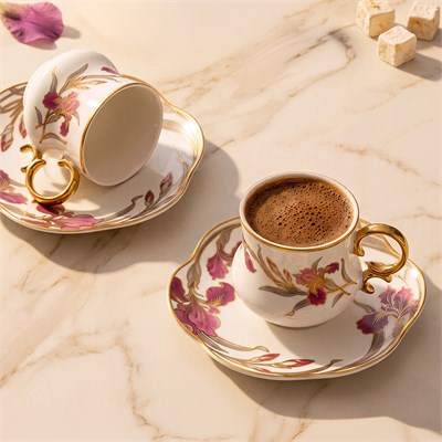 Emsan Lilyum 6 Kişilik Kahve Fincan Takımı 90 ml