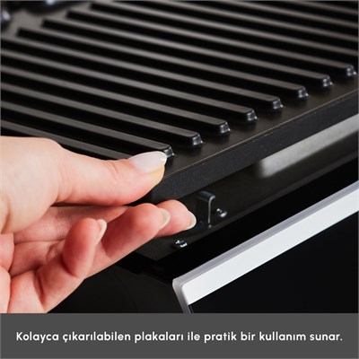 Emsan Nova Grill Led Işıklı 6 Dilim Kapasiteli Inox Gövdeli Zaman Ayarlı Izgara ve Tost Makinesi 2000W