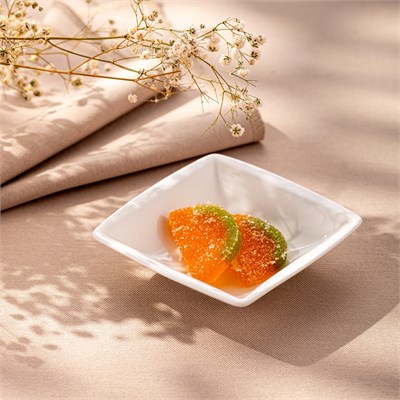 Emsan Pamukkale Kare Çukur Tabak 10 cm