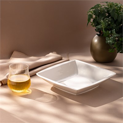 Emsan Pamukkale Kare Çukur Tabak 25 cm