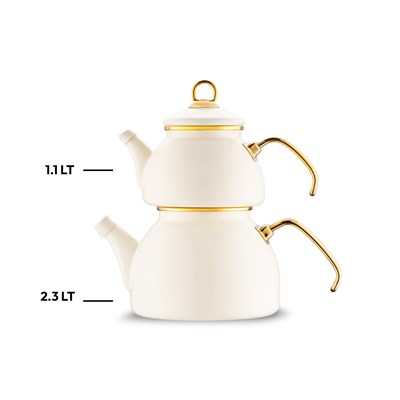 Emsan Retro Emaye  Midi Çaydanlık Takımı 1,1L & 2,3L