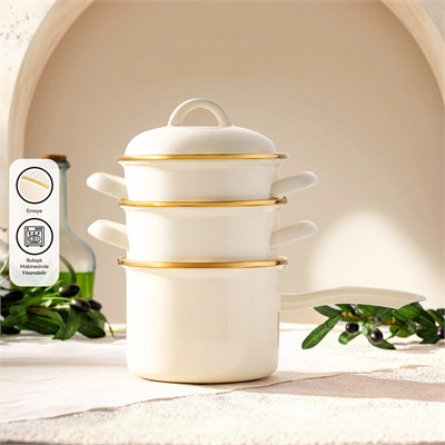 Emsan Retro Emaye Midi Set 14 cm
