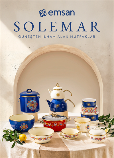 Emsan Solemar Emaye Midi Çaydanlık Takımı 1,1L & 2,3L