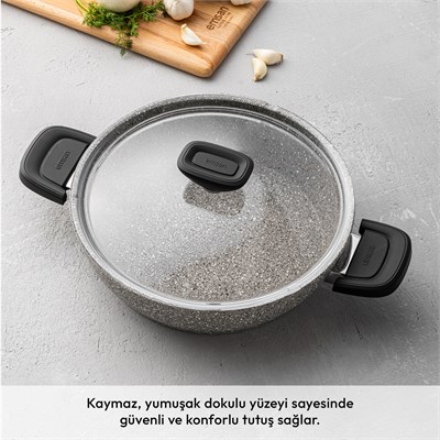 Emsan Stone 7 Parça Granit Tencere Seti