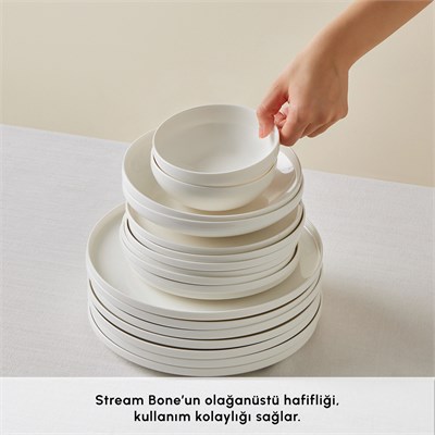 Emsan Stream Bone Merope 38 Parça 8 Kişilik Yemek Takımı