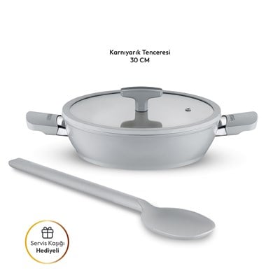Emsan Swiss Crystal RS Karnıyarık Tenceresi Gri 30 cm