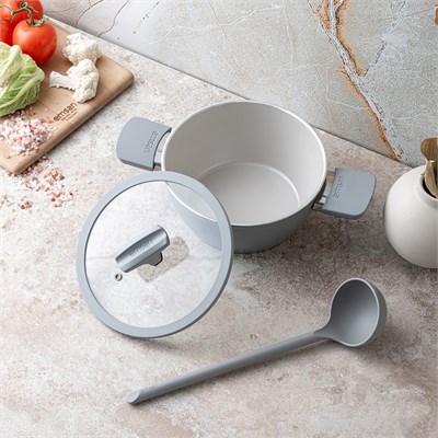 Emsan Swiss Cyrstal RS Derin Tencere Gri 20 cm