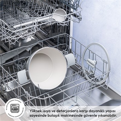 Emsan Swiss Cyrstal RS Derin Tencere Gri 24 cm