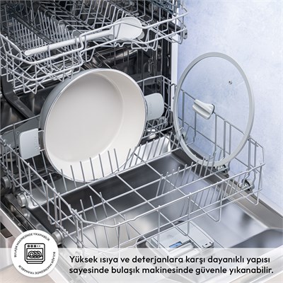 Emsan Swiss Cyrstal RS Karnıyarık Tenceresi Gri 26 cm