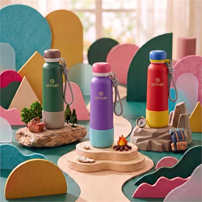 Emsan Thermos Bottle Çelik Sızdırmaz Termos 750 ml Kırmızı