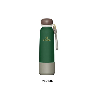Emsan Thermos Bottle Çelik Sızdırmaz Termos 750 ml Yeşil
