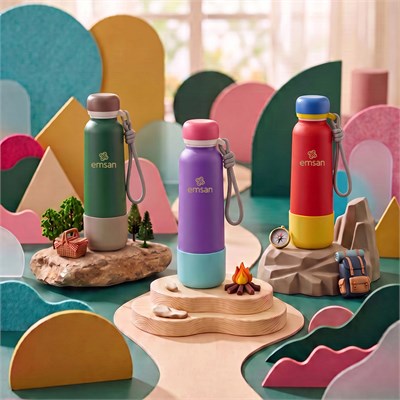 Emsan Thermos Bottle Çelik Sızdırmaz Termos 750 ml Mor