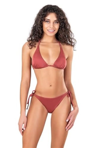 Endeep Kadın Aksesuarlı Üçgen Bikini Takımı