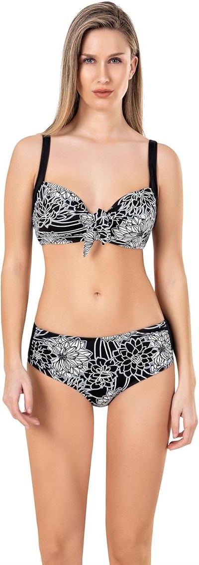 Endeep Kadın Çiçek Desenli Destekli Bikini Takımı