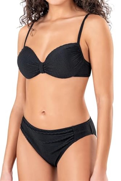 Endeep Kadın Destekli Dokulu Siyah Bikini Takımı