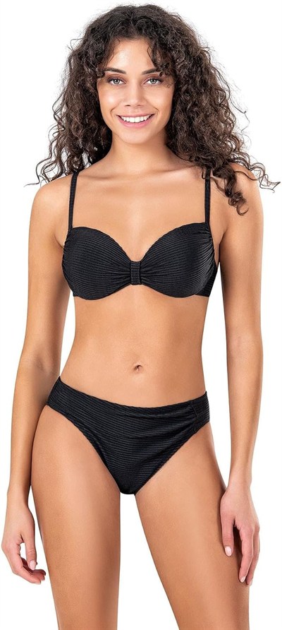 Endeep Kadın Destekli Dokulu Siyah Bikini Takımı