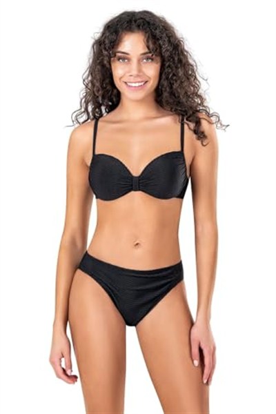 Endeep Kadın Destekli Dokulu Siyah Bikini Takımı