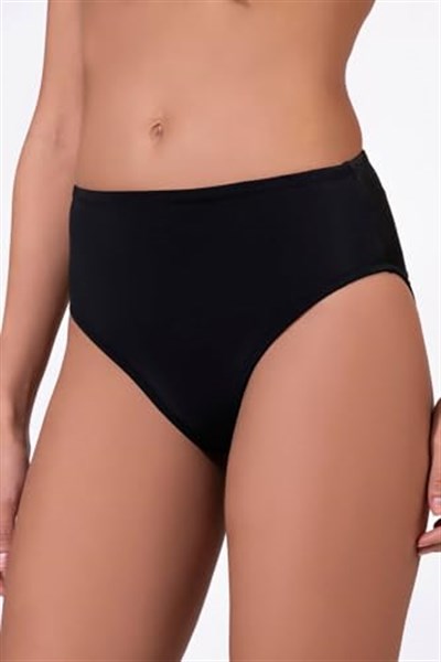 Endeep Kadın Hipster Yüksek Bel Siyah Bikini Altı