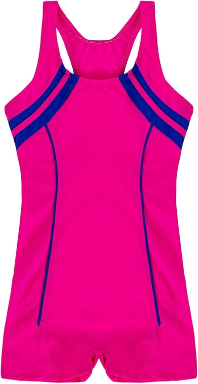Endeep Kız Çocuk Şeritli Pembe Yüzücü Sporcu Mayo
