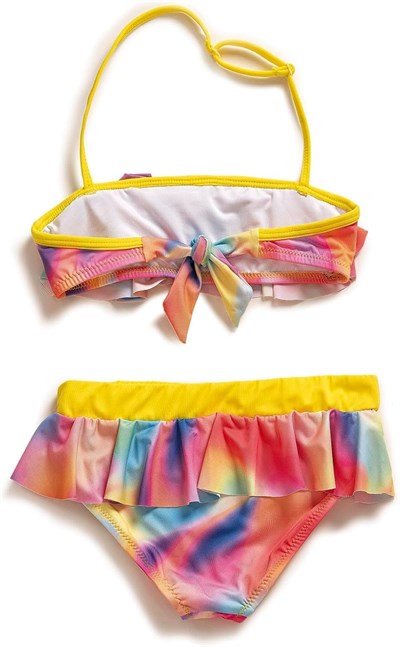 Endeep Kız Çocuk Volanlı Desenli Bikini Takımı
