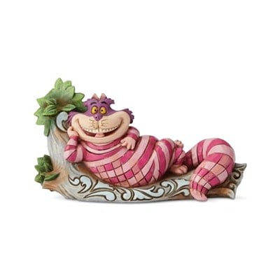 Enesco Jim Shore Alicein Disney Traditions Harikalar Diyarında Cheshire Kedisi Ağaç Heykelcikleri, 6 cm, Çok Renkli