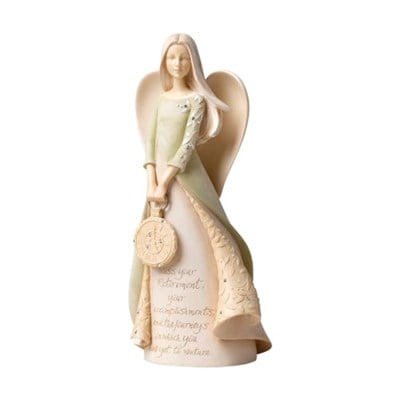 Enesco Temeller Emeklilik Melek Taşı Reçine Heykelcik, 22,8 cm