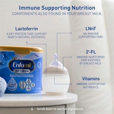 Enfamil Bağışıklık Destekleyici Laktoferrin, Beyin Geliştirme DHA, 1 Formülde 5 Besin Avantajı, Anne Sütüne En Yakın Formülümüz, GDOsuz, Toz Doldurma Kutusu, 850 g