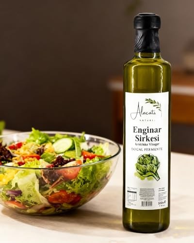 Enginar Sirkesi Yüksek Vitamin ve Antioksidan Doğal Fermantasyon - Artichoke Vinegar (500 ml x2 Adet, Enginar)