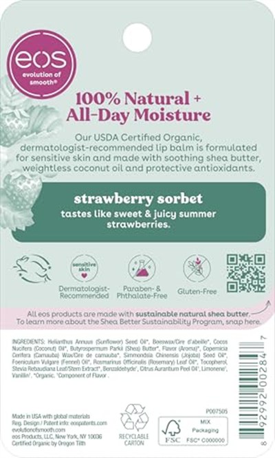 EOS Lip Balm Strawberry Sorbet 7GR