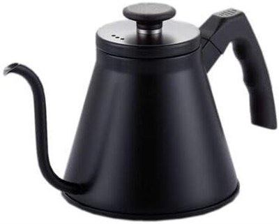 Epinox Barista İbrik Coffee Pot Kettle 1200 ML- Filtre Kahve Demliği Siyah Renk Paslanmaz Çelik