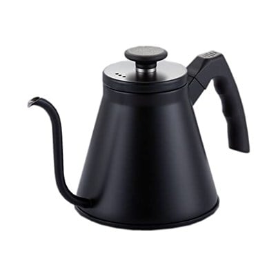 Epinox Barista Kahve Gooseneck Kettle - Çelik Kahve Demleme Dripper Kettle - İndüksiyonlu - Paslanmaz Çelik - Siyah, Slim - 1200 ml